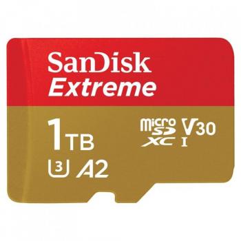 Cartão Flash Sandisk Extreme 1TB – 190 MB/s, 130 MB/s, A2, C10
