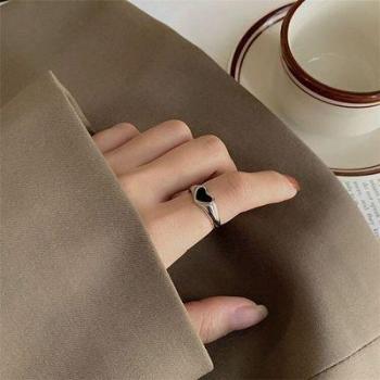 Punk Girl Heart Open Ring
