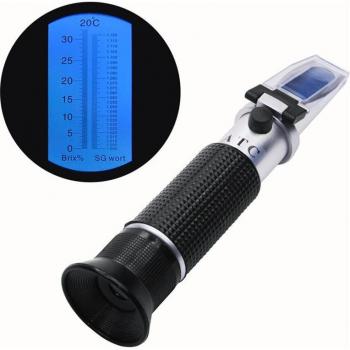 Refractómetro de mosto Dual Scale para Cervecería y Enología, 1.000-1.120 SG y 0-32% Brix, con Aluminio