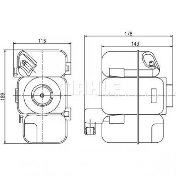 Serbatoio refrigerante MAHLE CRT 206 000S