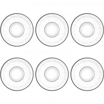 0cm Classic Dimpled Glass Tea Cup Saucers Pack of 6