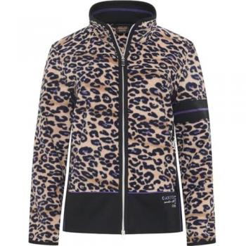CANYON Damen Fleecejacke Leopardenoptik