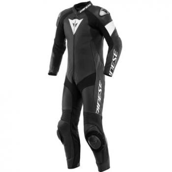 Combinaison en cuir de moto Dainese Tosa perforée 1 pièce Noir/Blanc taille 46