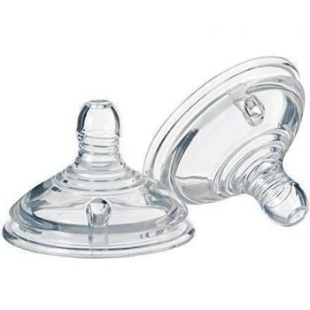 Tommee Tippee Tetinas de Silicona Flujo Rápido +6M, Pack de 2 Unidades