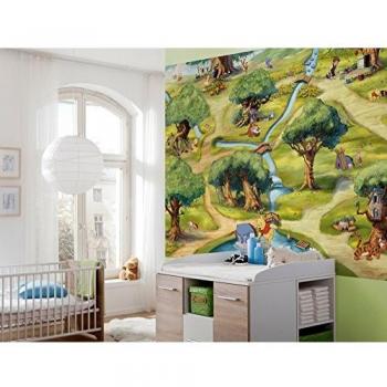 Mural de Winnie Pooh, Komar, 4 Piezas, Multicolor