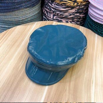 Unisex Faux Leather Octagonal Visor