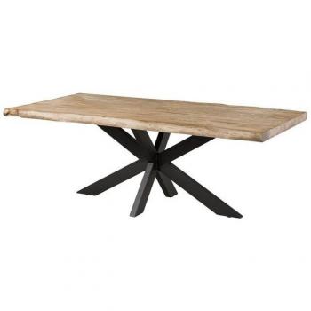 Tavolo in Legno di Mango con Finitura Beige 180x90