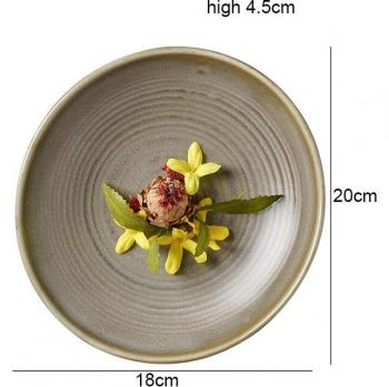 Assiette ovale en céramique pour légumes