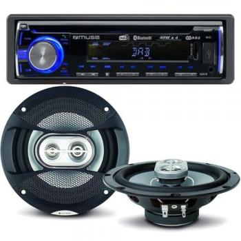 Ensemble sono voiture Muse M-1229 DAB 160W + 2 haut-parleurs 16,5cm 120W