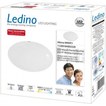 LED Altona HF 4000K 18W Sensor de Luz