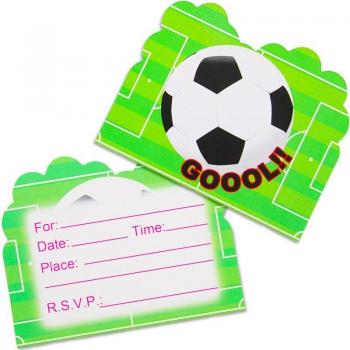 Kids Football Theme Birthday Invitation Cards