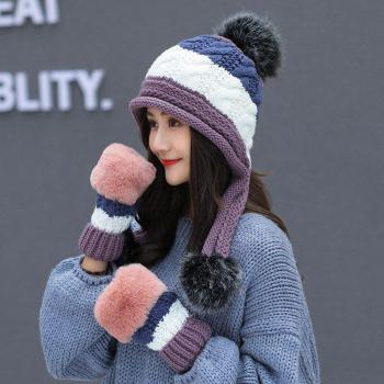 Accesorios de Invierno: Sombrero y Guantes Morado