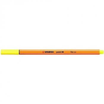 Rotulador de punta fina STABILO point 88 – Bolígrafo individual – amarillo limón