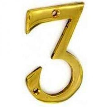Brass Number 3 75mm