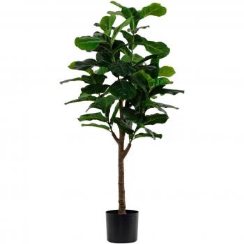 Pianta Artigianale Ficus Lyrata 125 cm – Vaso Verde “Luce Verde”