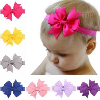 10pc Baby Girl Hair Wraps with Bows