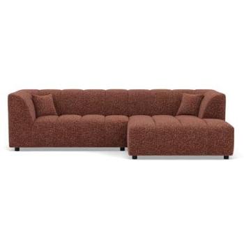 Canapé d'angle droit en tissu texturé Curtis