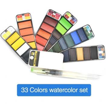 Tragbare Künstler-Aquarellpalette 42 Farben