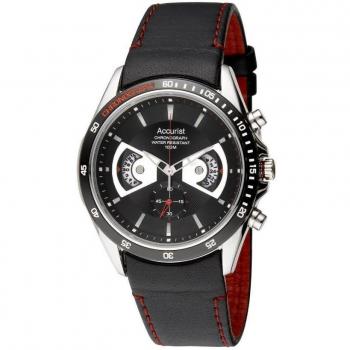 Accurist Men's Quartz Chronograph Watch with Black Dial