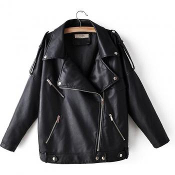 Chaqueta de Piel Sintética de Otoño FTLZZ