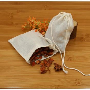 Passoires à thé avec cordon ajustable en coton, pack de 3