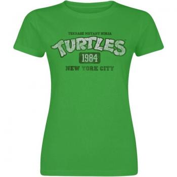 Tshirt vert Les Tortues Ninja femmes S à XXL 1984