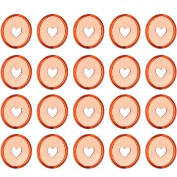 35mm Transparent Heart Binder Rings