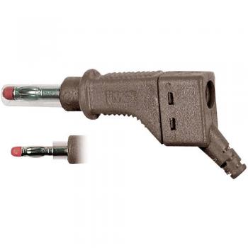 Morceau de fiche à lamelle mâle Ø 4 mm – Stäubli XZGL‑425 (66.9328‑27) brun