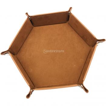 PU Leather Dice Tray for Keys and Sundries