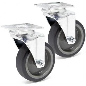 Jeu de 2 Roulettes Pivotantes 75mm