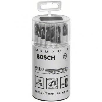 Bosch 2607018361 Professional Grade 19-Piece HSS-R Metal Drill Bit Set