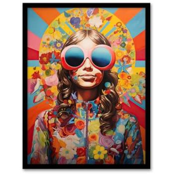 Radiant Garden Explosion: Bright Bold Flower Artwork
