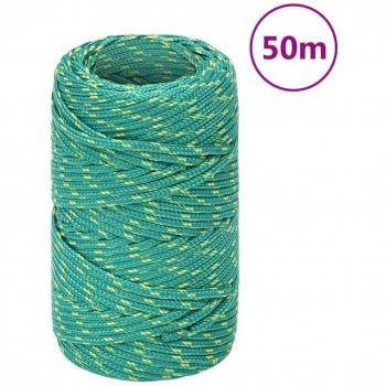 Corde de bateau 2 mm 50 m verte en polypropylène