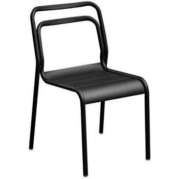 Lot de 2 Chaises en Aluminium Noir