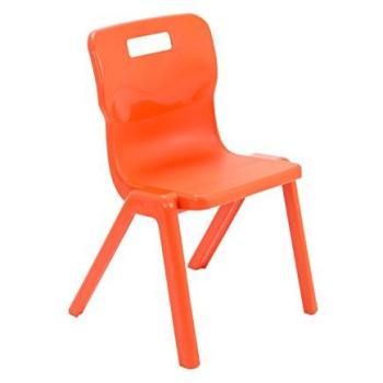 Titan One Piece Classroom Chair – Orange, 432x408x690 mm