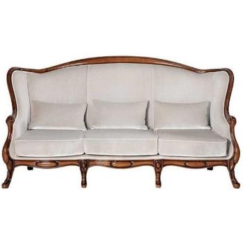 Grau/Dunkelbraun Luxus Sofa im Jugendstil – Casa Padrino Wohnzimmermöbel