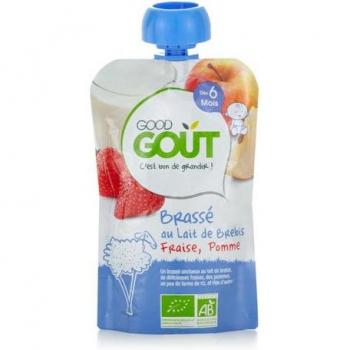 Lait de Brebis Fraise‑Pomme – Brassé Premium 90 g