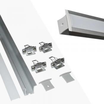 Profilo LED in alluminio da incasso con diffusore