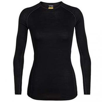 Icebreaker Damen Crewe Funktionsshirt 150 Zone – Schwarz – XL
