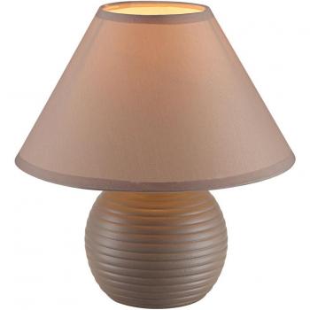 Lese-Tischlampe Keramik & Textil, Terracotta Design, E14 Globo 21864