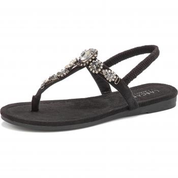 LASCANA Vegan Zehentrenner Schwarz für Damen Gr. 36