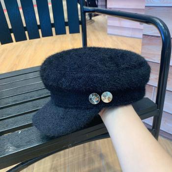 Herren‑/Damen‑Winterhut mit Metallknöpfen – Octagonal Cozy Cap