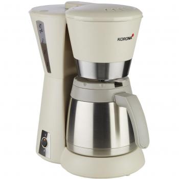 Korona 10225 Kaffeemaschine | sand-grau/creme | Filter-Maschine | mit Thermoskanne | 8 Tassen | 800 Watt