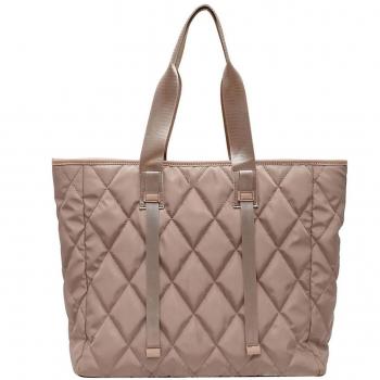Sac fourre-tout en nylon pour femmes, grande capacité, motif matelassé, couleur unie, bureau, travail, voyage