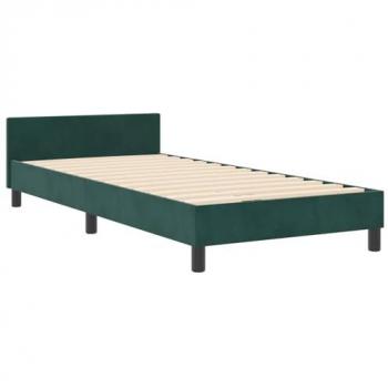 Letto Verde Scuro 90x190 cm con Struttura Velluto Vidaxl