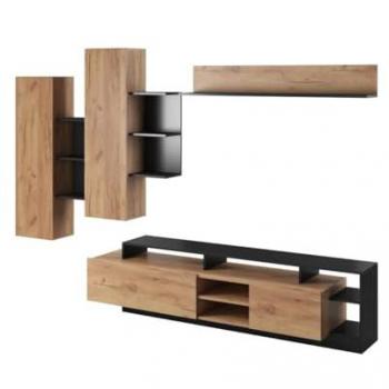 VENTE-UNIQUE Mueble TV con compartimentos