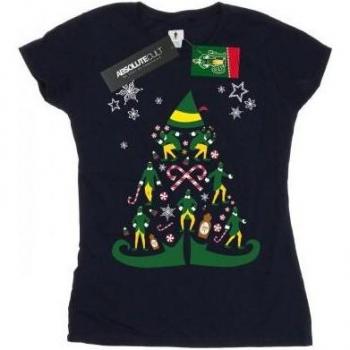 Christmas Tree Cotton Top – Women's Extra Large (Navy)