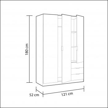 Armoire Design 3 Portes 3 Tiroirs