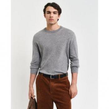 Gant Kaschmir-Rundhals Pullover in Melange – Größe M für Herren