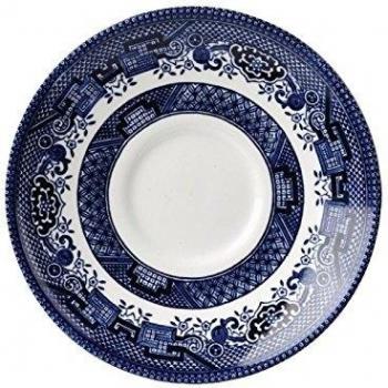 Churchill Vintage Prints Willow Georgian Saucer, 141 mm, Blue